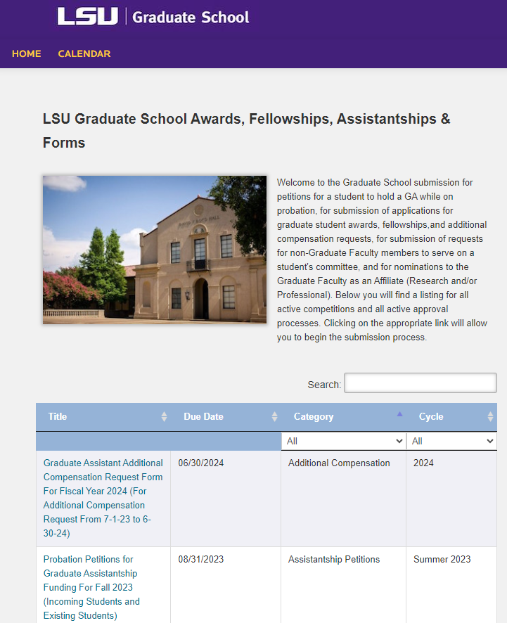 LSU grad school site LSU grad school site
