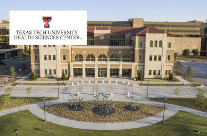 TTU HSC building and logo