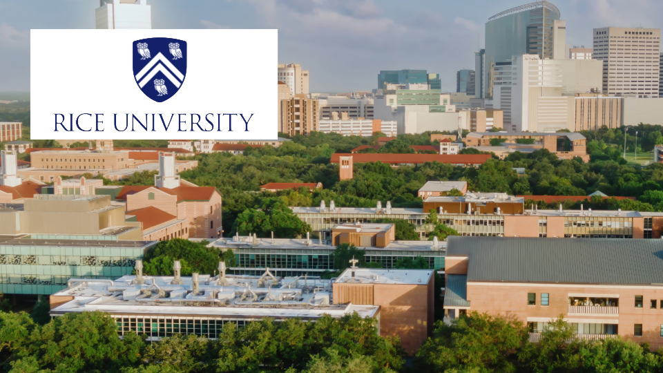 Rice campus image and logo