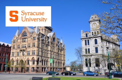 Syracuse University campus image and logo