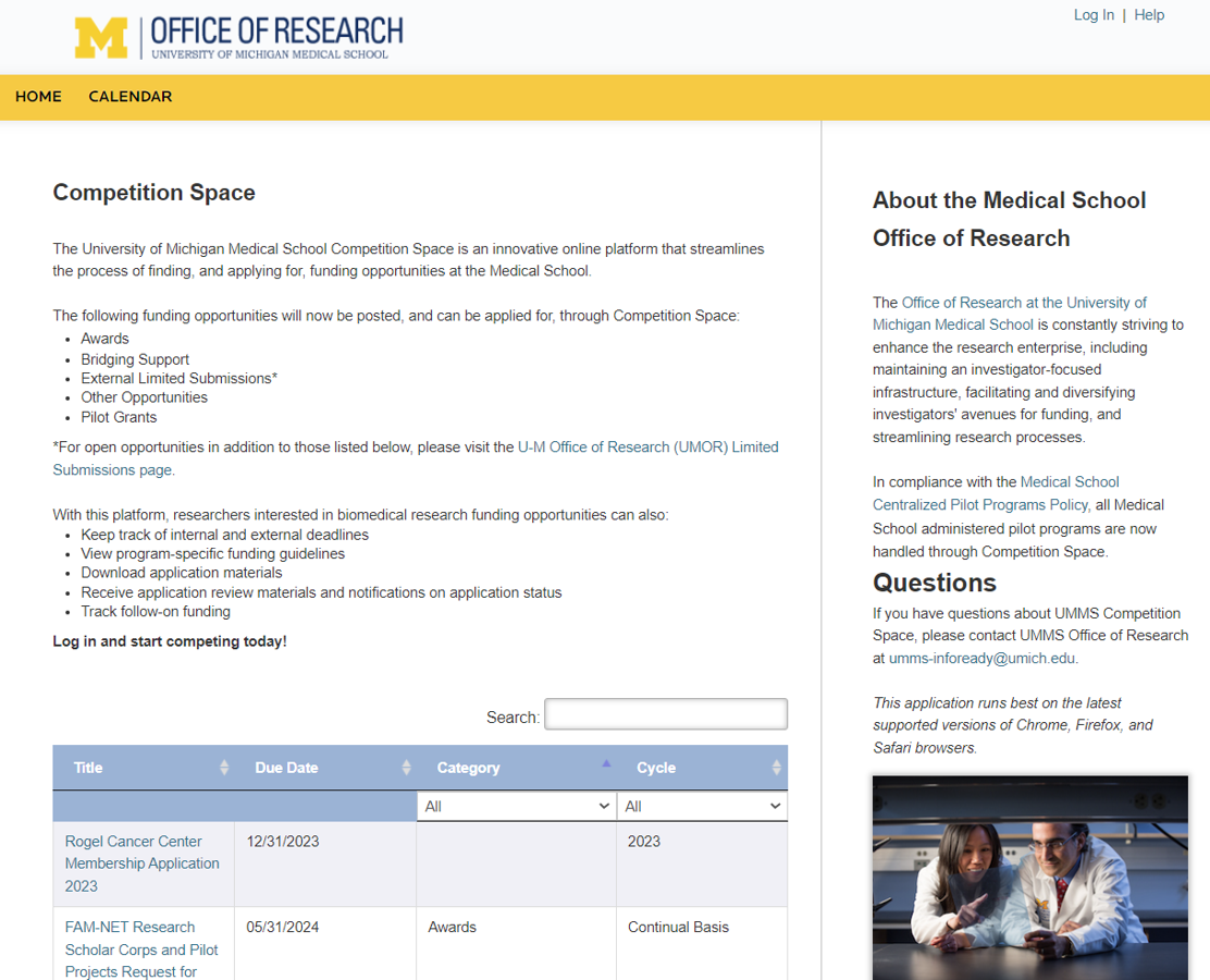 UM Medical research site