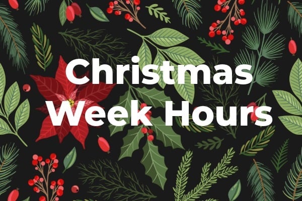 Christmas week hours graphic