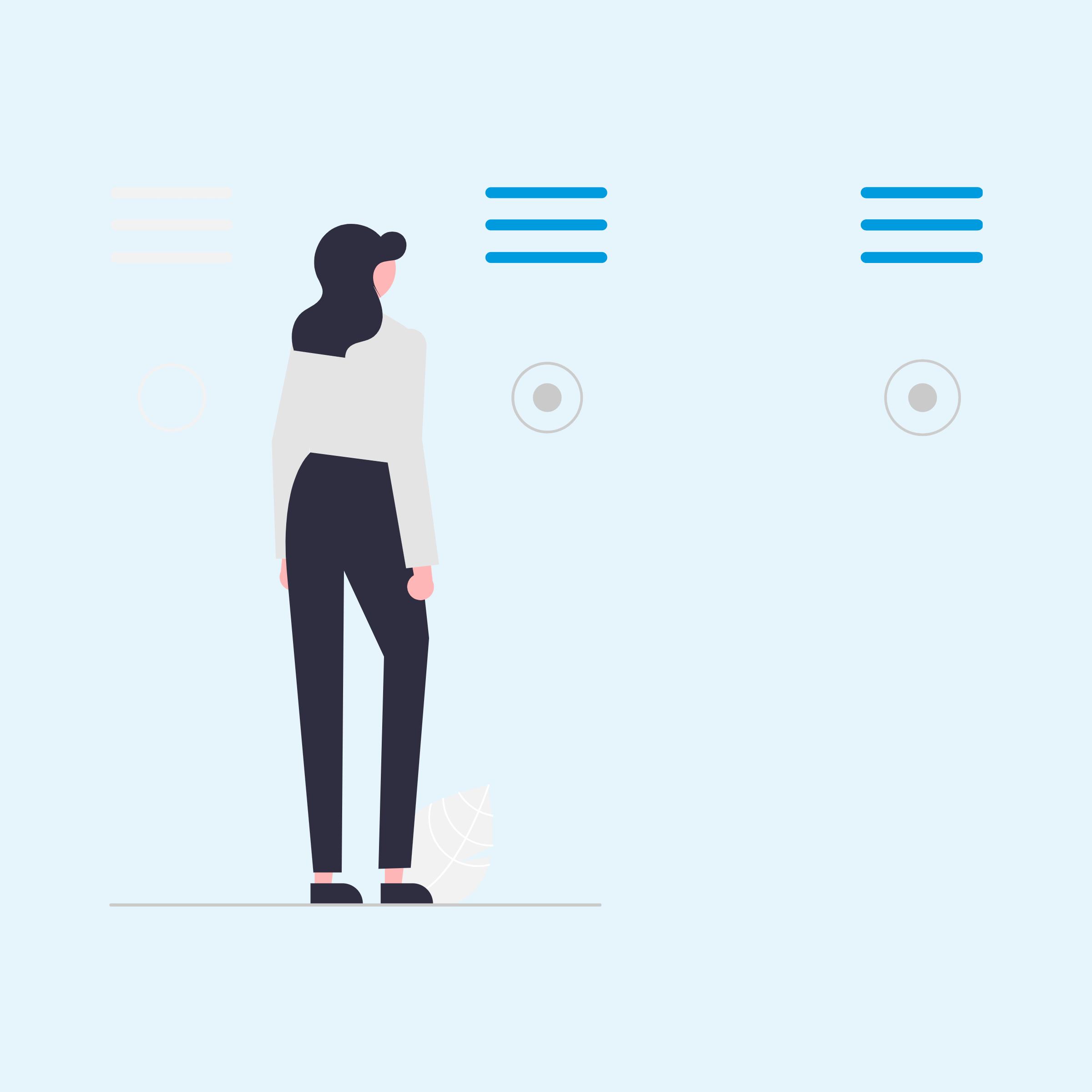 Person looking at computer options