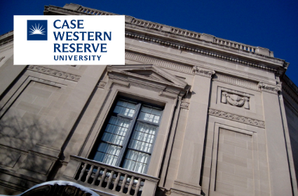 CWRU building and logo
