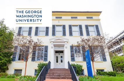 George Washington University campus image and logo