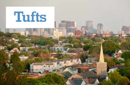 Tufts campus and logo