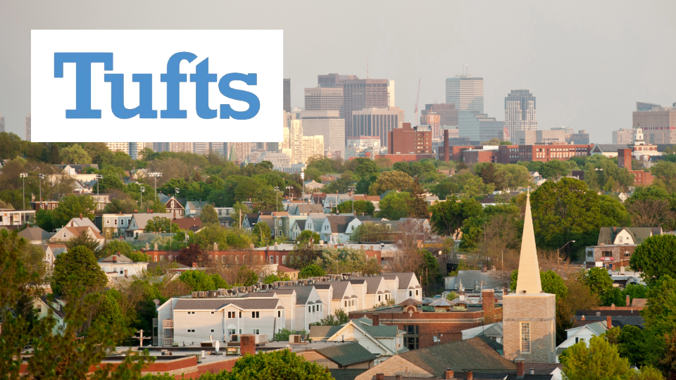 Tufts campus image and logo