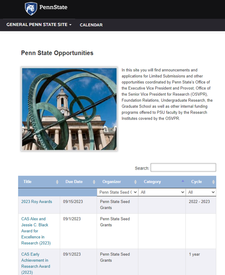 Penn State site