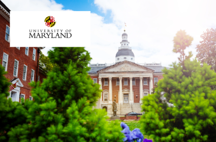 University of Maryland campus and logo